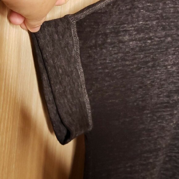 Reebok Womens Black Short Sleeve Oversized Burnout Top Large - Picture 4 of 7